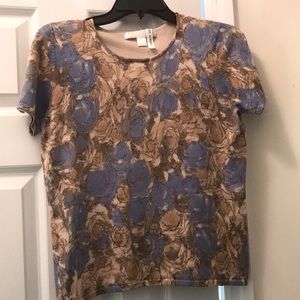 Belford Saks silk blend stretch knit sweater M